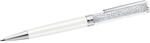 Swarovski Crystalline Kugelschreiber, Wei&szlig;er, Verchromter Stift mit Edlen Swarovski