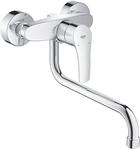 Grohe Wand-Sp&uuml;ltisch-Einhebelmischer Eurosmart chr, schwenkb. Auslauf,...