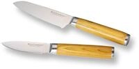 ECHTWERK 2-teiliges Damaszener Messer Set, Santokumesser ca. 13cm/Sch&auml;lmesser ca.