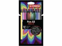 Premium-Filzstift - STABILO Pen 68 - ARTY - 12er Pack - mit 12 verschiedenen Farben