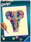 Ravensburger CreArt Funky Elefant - Malen nach Zahlen f&uuml;r Erwachsene | DIY Malset