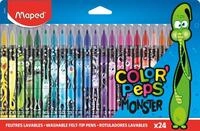 Maped - Filzstifte, Fasermaler COLOR'PEPS MONSTER mit mittlerer Spitze - x24 Stifte