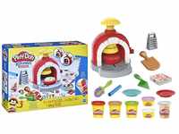 Play-Doh Kitchen Creations Pizzabäckerei Spielset mit 6 Dosen 8 Accessoires