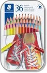 STAEDTLER 175 Buntstifte &ndash; 36er Metalletui, sortiert | Sechskant, leicht zu