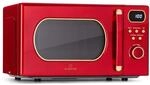 Klarstein Mikrowelle mit Grill, 800 Watt , 3-in-1Edelstahl- Rot, Kleine 20...