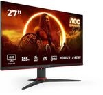 AOC Gaming Q27G2E - 27 Zoll QHD Monitor, 155 Hz, 1 ms MPRT, FreeSync Premium