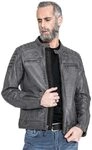 John Doe Motorradjacke Storm Leather Jacket modische Lederjacke grau, XXL