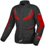 Macna Rancher wasserdichte Damen Motorrad Textiljacke, Schwarz/Rot., XL