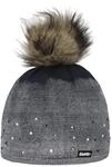Eisb&auml;r Dip Dye Lux Crystal M&uuml;tze Pudelm&uuml;tze Winterm&uuml;tze Beanie Damenm&uuml;tze