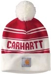 Carhartt Herren Strickm&uuml;tze mit Bommel und Logo Beanie-M&uuml;tze, Rot/Ausflug,