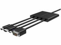 Belkin Digitaler Multiport/VGA/HDMI-AV-Adapter (Mini DisplayPort, USB-C, unterstützt