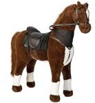 ELLA & PIET&reg; Gro&szlig;es XXL Stehpferd Orlando mit Sattel (Braun-Schwarz)...