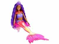 Barbie Mermaid Power, Meerjungfrau Barbiepuppe, Schwarze Barbiepuppe mit rosa und