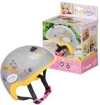 BABY Born Fahrradhelm- Glitzer-Puppenhelm in Silber und gelb f&uuml;r 43cm Puppen mit