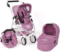 Bayer Chic 2000 - Puppenwagen Emotion All In, 3in1 Puppenwagen-Set bestehend aus
