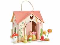 Tender Leaf Toys Rosewood Cottage Puppenhaus mit Möbelzubehör und Puppen –