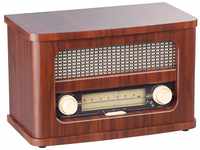 auvisio Nostalgie Radio: Nostalgisches Stereo-FM-Radio 12W, Holz, Akku,...