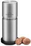 SILBERTHAL Muskatnuss M&uuml;hle f&uuml;r fein gemahlene Muskatnuss mit Untersetzer -