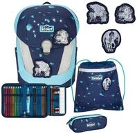 SCOUT Schulranzen LED Sunny II Set 5-teilig Pegasus dunkelblau