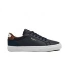 Pepe Jeans Court De Kenton marineblaue Lederturnschuhe