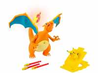 Pokémon PKW2731 -Interaktive Deluxe Figur - Feuer & Flug Glurak, offizielle Figur