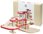 PlanToys Parkhaus f&uuml;r Kinder 3 jahre - Autobahn Kinder inkl. 2 Autos - Autorennbahn