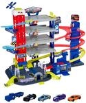 Majorette Super Chase Center - 5-st&ouml;ckiges Parkhaus mit Spielzeugautos, Zug, Aufzug,