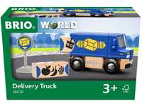 BRIO World 36020 Zustell-Fahrzeug - Blauer Liefer-LKW mit Zwei magnetischen