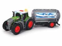 Dickie Toys - Fendt Traktor mit Milch-Anhänger (26 cm) - Spielzeug-Trecker mit