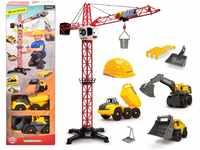Dickie Toys-Volvo Baustellen-Spielzeug (9-teiliges Set)-für Kinder ab 3 Jahren, 1