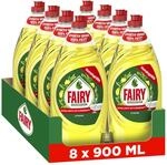 Fairy Ultra Konzentrat Zitrone Handgeschirrsp&uuml;lmittel 8x900ml mit effektiver Formel