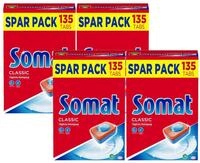 Somat Classic Sp&uuml;lmaschinen Tabs, 540 (4x 135) Tabs, Sparpack, Geschirrsp&uuml;l Tabs
