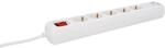 Unitec Steckdosenleiste mit 5 Steckdosen und 2 USB-Anschl&uuml;ssen (2,1A), mit Schalter,