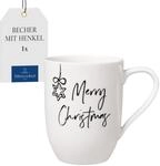 Villeroy & Boch - Statement Tasse Merry Christmas Wei&szlig;, Sp&uuml;lmaschinenfest,