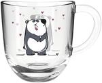 Leonardo Bambini Glas-Tasse, Kinder-Becher aus Glas mit Tier-Motiv,