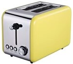 MICHELINO 2-Scheiben Toaster Toastautomat mit Br&ouml;tchenaufsatz (gelb)