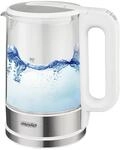 Mesko MS 1301w Wasserkocher mit Temperaturregelung, 1,7L, Teekessel mit
