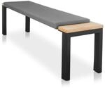 Lycce Bankauflage XXL Klemmkissen 1 Leiste, 3-Sitzer Sitzkissen Kunstleder grau,
