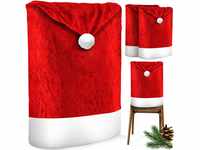 KESSER® Premium Weihnachtsstuhlüberzug 2er Set Stuhlhussen für Weihnachten