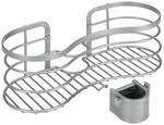 Metaltex 404818039 Viva Duschstangen Ablage, ohne zu Bohren, Silber, Edelstahloptik