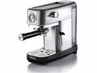 Ariete Espresso Slim Metal 1381, Kaffeemaschine mit Manometer, Kompatibel mit