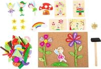 small foot H&auml;mmerchenspiel &bdquo;Fee aus Holz, Korkplatte mit Feenmotiven zum H&auml;mmern,