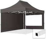 TOOLPORT 3x4,5m Faltpavillon Pavillon Partyzelt Gazebo Stahl 30mm, 2 Seitenteile,