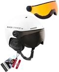 Black Crevice Skihelm Arlberg mit 2 Visier, matt wei&szlig;/grau, M/L (58-61)