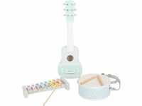 small foot Musik-Set-Pastell, dreiteiliges Musikinstrumente-Set in Pastellfarben, mit
