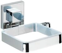 WENKO Haartrocknerhalter Mod. Quadro F&ouml;hn-Halterung f&uuml;r Badezimmer mit Kabelhalter