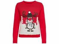 ONLY Women's ONLXMAS Winter L/S Box KNT Pullover Sweater, High Risk...