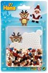 Hama Perlen 4117 Kleines Set Weihnachten mit ca. 450 bunten Midi B&uuml;gelperlen mit