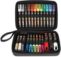 POSCA - Mitsubishi Pencil - Koffer mit 24 Markern: PC-1MC, PC-3M, PC-5M, PC-8K.