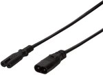 LogiLink CP129 Stromkabel Verl&auml;ngerung, 2m schwarz